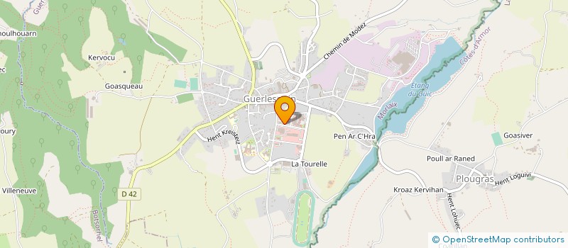 localisation de l'entreprise IMPRIMERIE DU ROUDOUR à GUERLESQUIN