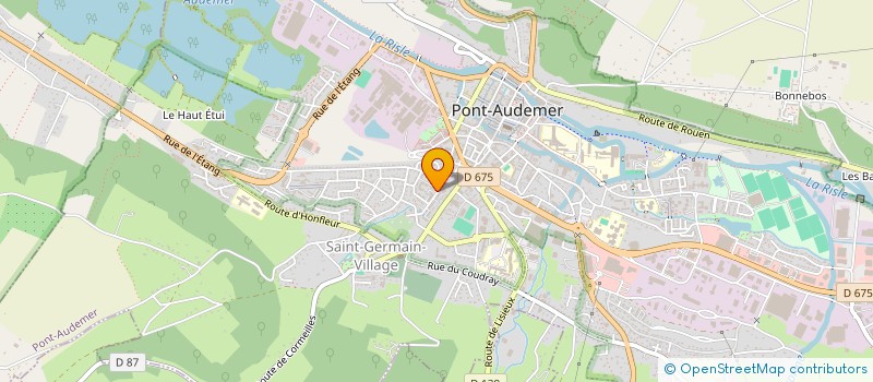 localisation de l'entreprise IMPRIMERIE DUVAL à PONT-AUDEMER