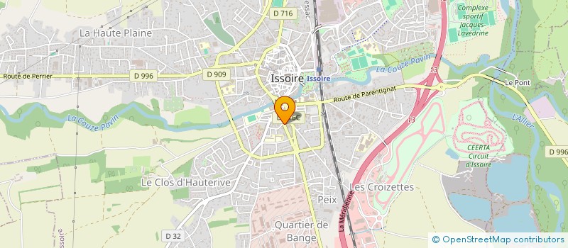 localisation de l'entreprise IMPRIMERIE ERIC POUGET à ISSOIRE