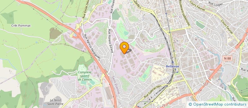 localisation de l'entreprise IMPRIMERIE ET CARTONNAGE DU SUD-EST  SAINT-ETIENNE