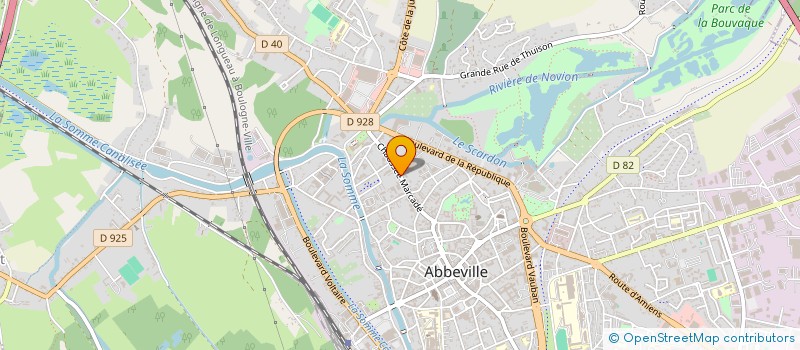localisation de l'entreprise IMPRIMERIE F. PAILLART à ABBEVILLE