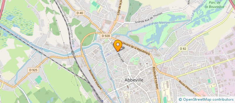 localisation de l'entreprise IMPRIMERIE F. PAILLART à ABBEVILLE
