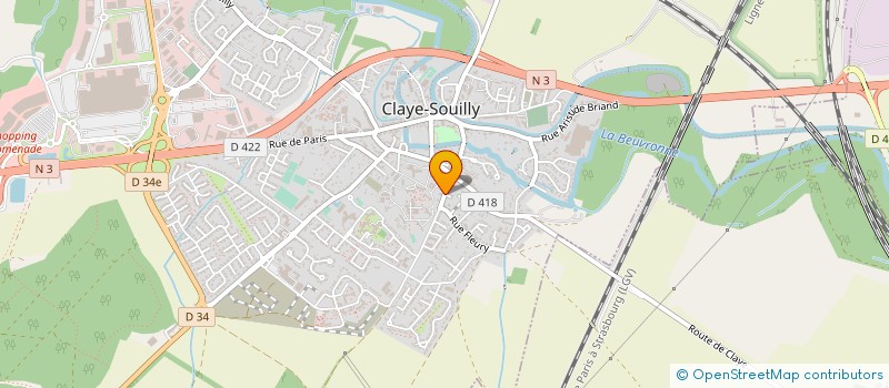 localisation de l'entreprise IMPRIMERIE FECOMME CLAYE SOUILLY à CLAYE-SOUILLY