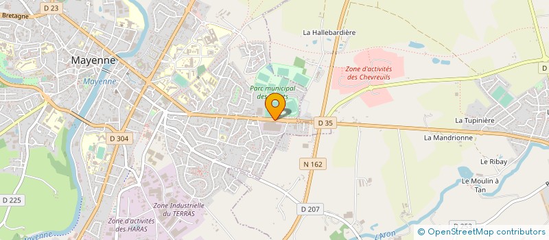 localisation de l'entreprise IMPRIMERIE FLOCH à MAYENNE