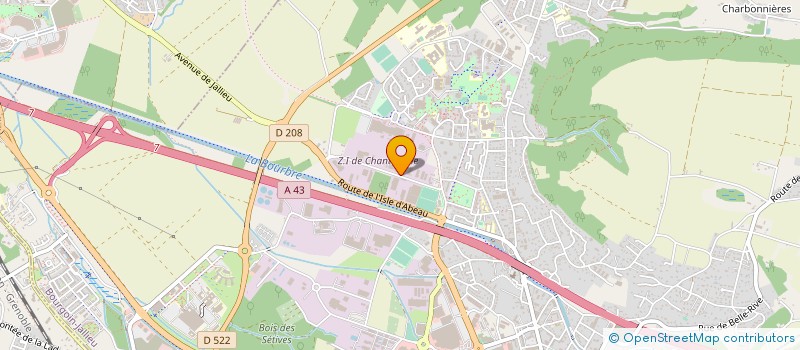 localisation de l'entreprise IMPRIMERIE FOUQUET-SIMONET  BOURGOIN-JALLIEU