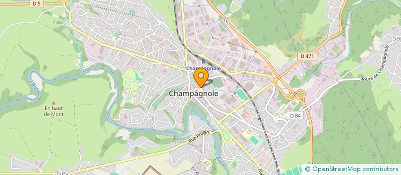 localisation de l'entreprise IMPRIMERIE FRANC-COMT ORDINATE EU IFCO à CHAMPAGNOLE