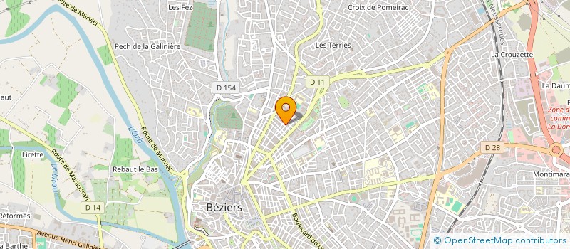 localisation de l'entreprise IMPRIMERIE GRAPHICA à BEZIERS