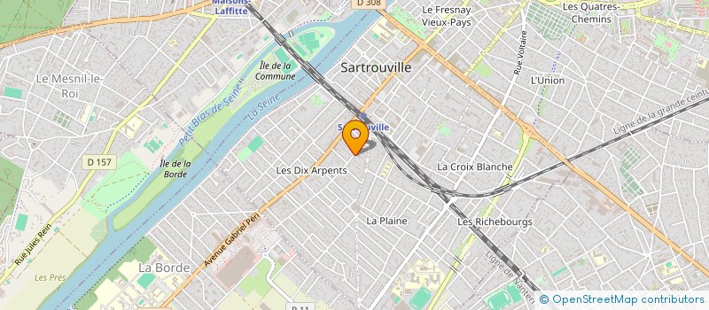 localisation de l'entreprise IMPRIMERIE H LAPERSONNE à SARTROUVILLE