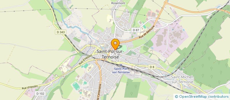 localisation de l'entreprise IMPRIMERIE HANOCQ à SAINT-POL-SUR-TERNOISE