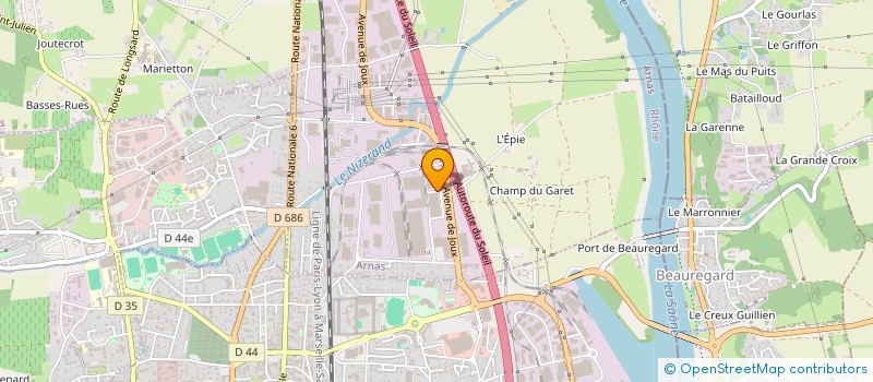 localisation de l'entreprise IMPRIMERIE J MANASSES  ARNAS