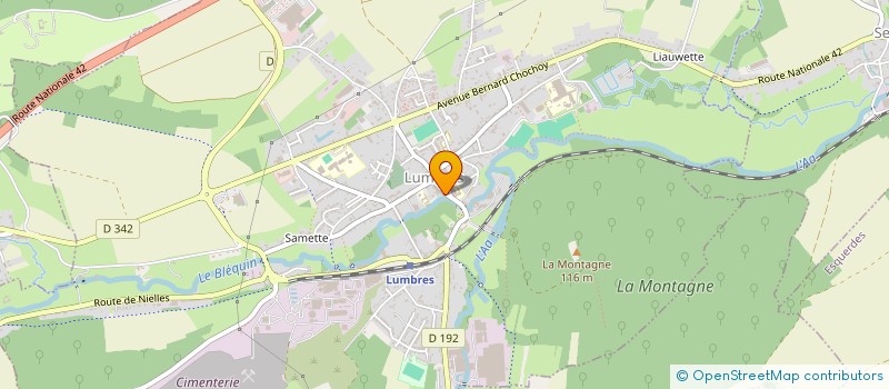 localisation de l'entreprise IMPRIMERIE L'AAGRAPHE à LUMBRES