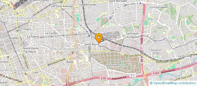 localisation de l'entreprise IMPRIMERIE LA FORGE à MARSEILLE