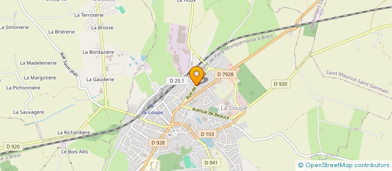 localisation de l'entreprise IMPRIMERIE LA LOUPE à LA LOUPE