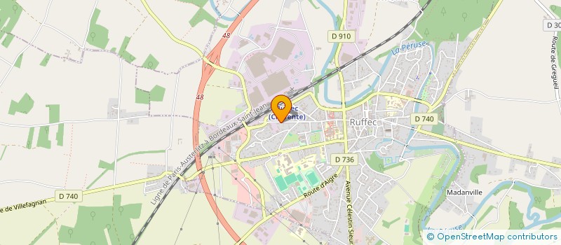 localisation de l'entreprise IMPRIMERIE LA PERUSE  RUFFEC