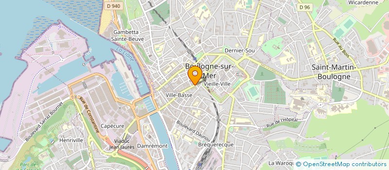 localisation de l'entreprise IMPRIMERIE LAURENT à BOULOGNE-SUR-MER
