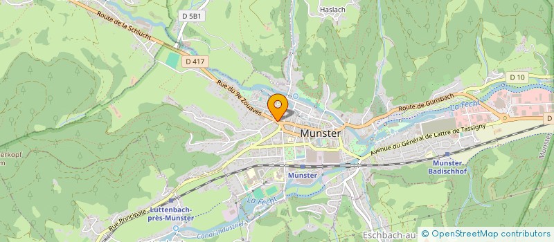 localisation de l'entreprise IMPRIMERIE LEFRANC à MUNSTER