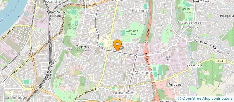 localisation de l'entreprise IMPRIMERIE LESTRADE à CENON