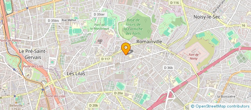 localisation de l'entreprise IMPRIMERIE LF  ROMAINVILLE