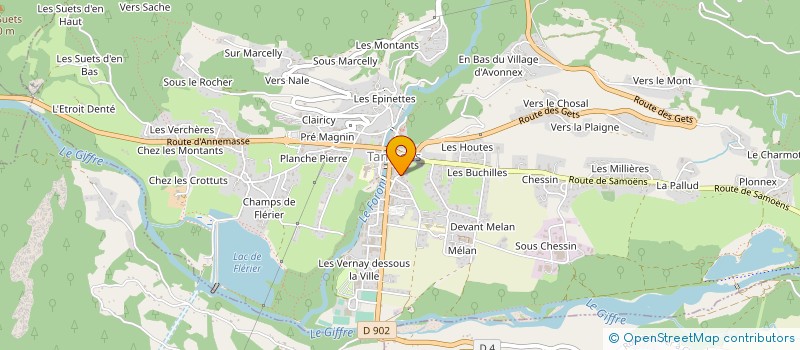 localisation de l'entreprise IMPRIMERIE LISON  TANINGES