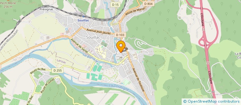 localisation de l'entreprise IMPRIMERIE MARTANO à SOUILLAC