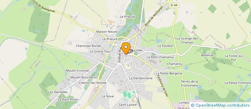 localisation de l'entreprise IMPRIMERIE MAURICE POIRIER à LORRIS