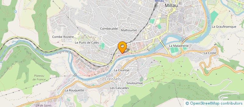 localisation de l'entreprise IMPRIMERIE MAURY à MILLAU