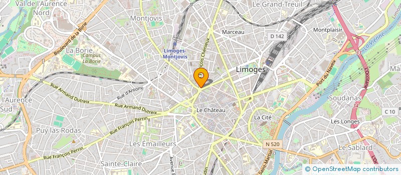localisation de l'entreprise IMPRIMERIE MODERNE à LIMOGES