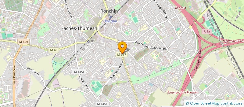 localisation de l'entreprise IMPRIMERIE MOUTIER à RONCHIN