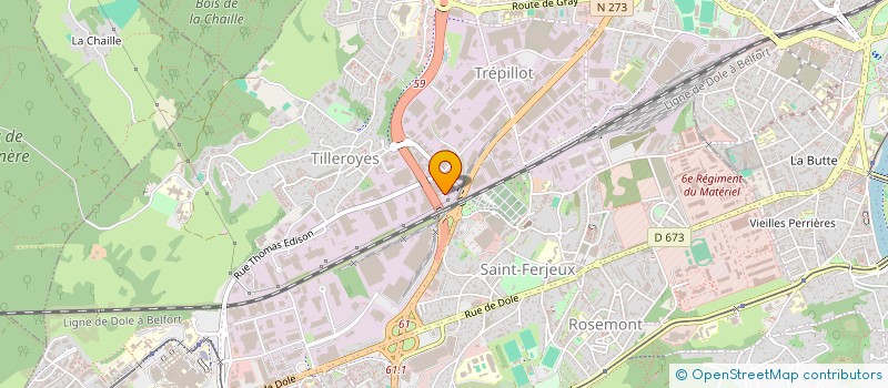 localisation de l'entreprise IMPRIMERIE NEO-TYPO à BESANCON