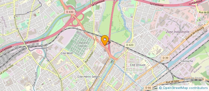 localisation de l'entreprise IMPRIMERIE NOUVELLE  ILLZACH