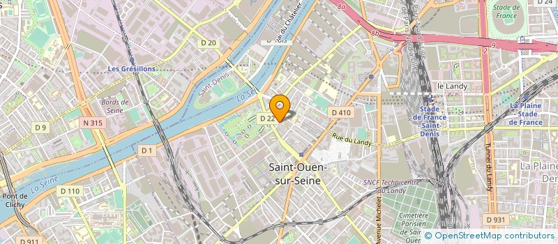 localisation de l'entreprise IMPRIMERIE NOUVELLE à SAINT-OUEN-SUR-SEINE