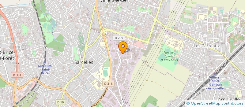 localisation de l'entreprise IMPRIMERIE NOUVELLE DE VIARMES à SARCELLES