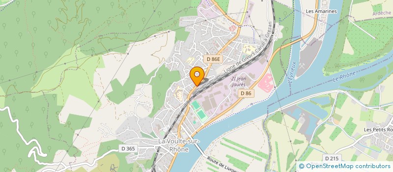 localisation de l'entreprise IMPRIMERIE NOUVELLE LAURENT BULTEZ à LA VOULTE-SUR-RHONE