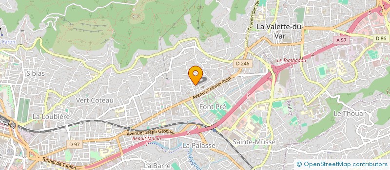 localisation de l'entreprise IMPRIMERIE PAPETERIE BARTOLOMEI à TOULON