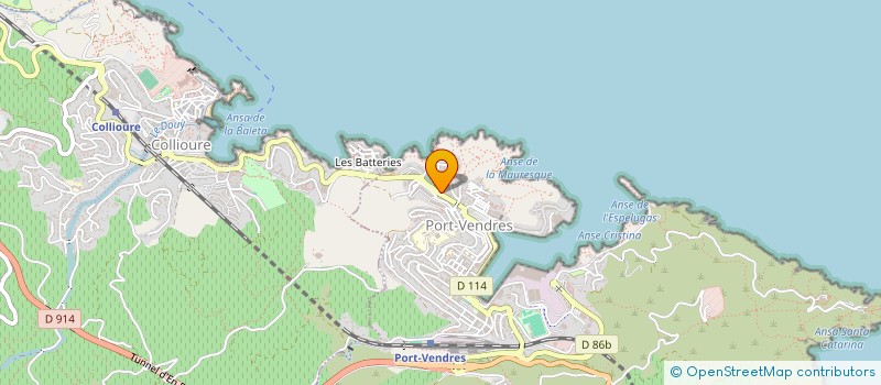 localisation de l'entreprise IMPRIMERIE PAPETERIE DE LA COTE VERMEILLE à PORT-VENDRES