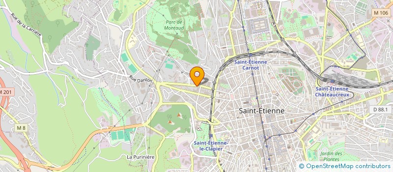 localisation de l'entreprise IMPRIMERIE PHOTO SERVICE I P S à SAINT-ETIENNE