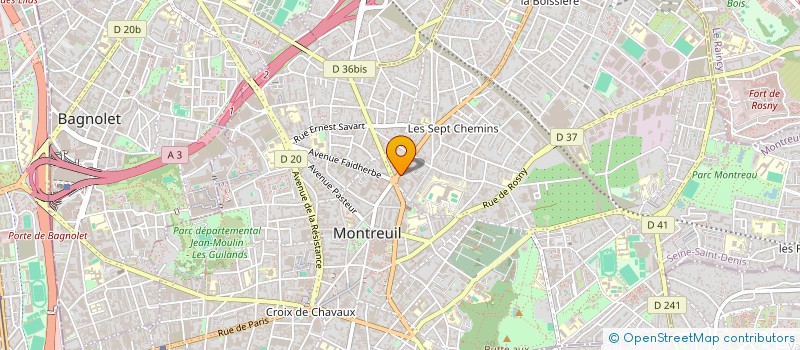 localisation de l'entreprise IMPRIMERIE PIRONNIAT à MONTREUIL