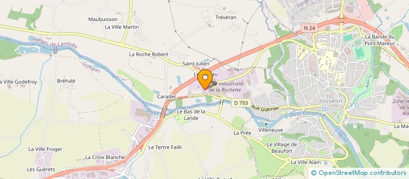 localisation de l'entreprise IMPRIMERIE POISNEUF à JOSSELIN
