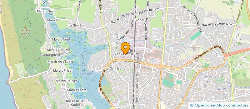 localisation de l'entreprise IMPRIMERIE POUPOUNOT à LES SABLES D'OLONNE