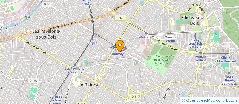 localisation de l'entreprise IMPRIMERIE R. CAVILLON à CLICHY-SOUS-BOIS