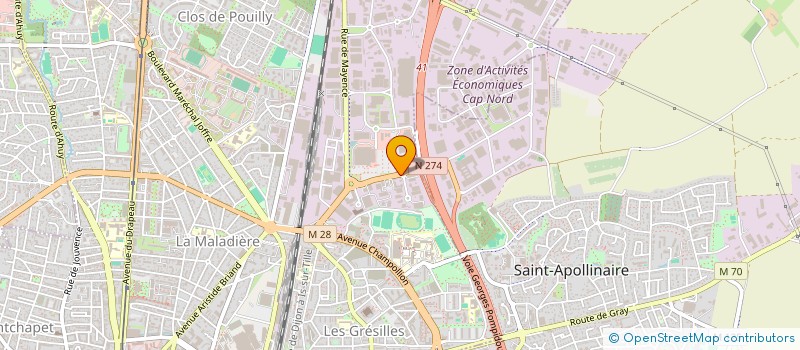 localisation de l'entreprise IMPRIMERIE R. GARNIER ET COMPAGNIE à DIJON