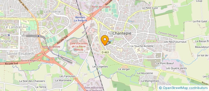 localisation de l'entreprise IMPRIMERIE REGNIER  CHANTEPIE