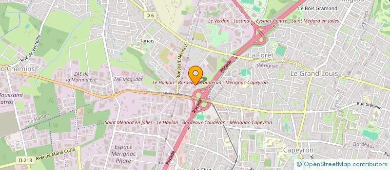 localisation de l'entreprise IMPRIMERIE RENE SAMMARCELLI  EYSINES