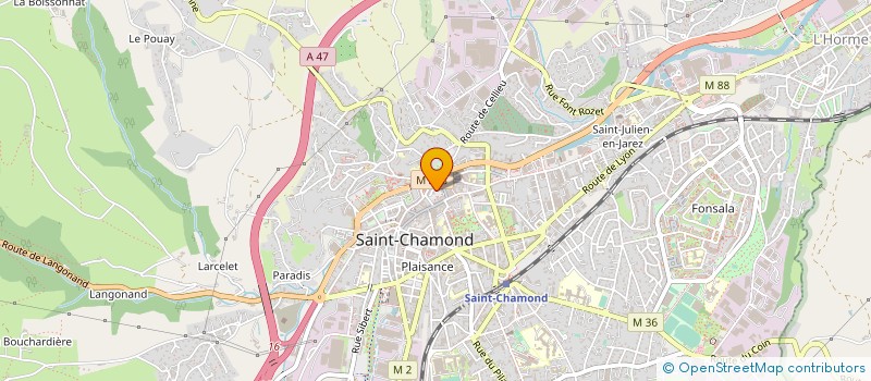 localisation de l'entreprise IMPRIMERIE ROCHETTE  SAINT-CHAMOND