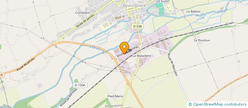 localisation de l'entreprise IMPRIMERIE RONJAT à BEAUREPAIRE