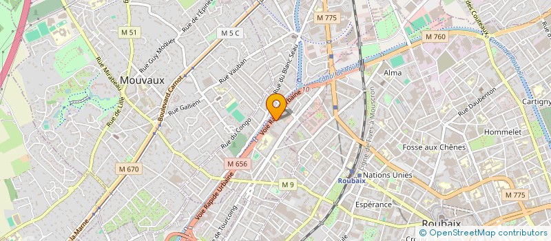 localisation de l'entreprise IMPRIMERIE ROUBAIX TOURCOING A.LEROUGE à TOURCOING