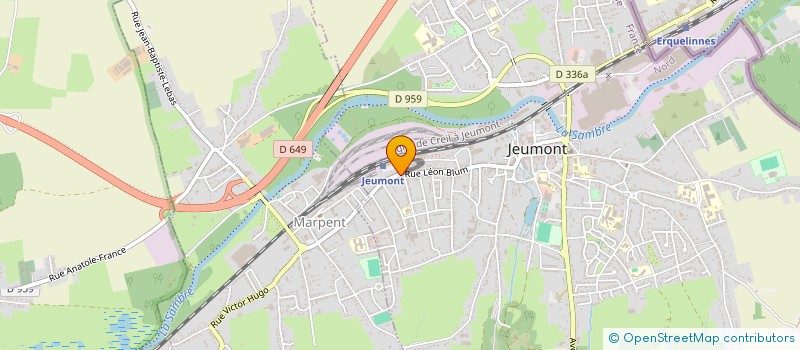 localisation de l'entreprise IMPRIMERIE ROUE  JEUMONT