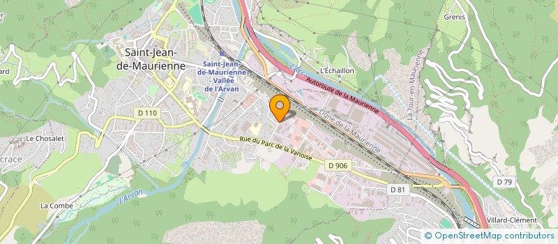 localisation de l'entreprise IMPRIMERIE ROUX  SAINT-JEAN-DE-MAURIENNE