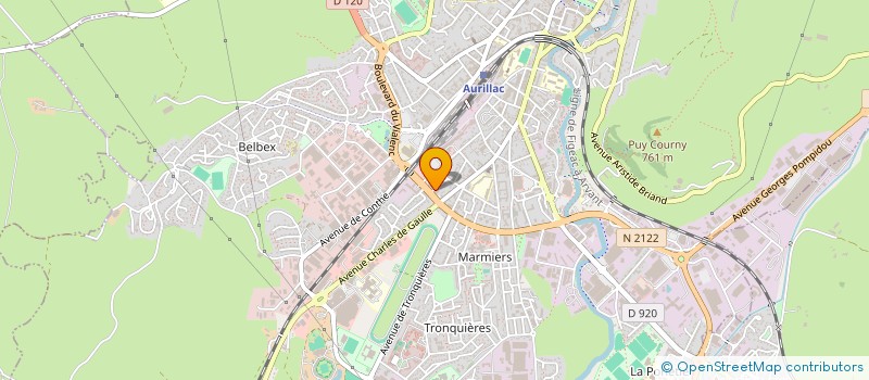 localisation de l'entreprise IMPRIMERIE SIGNALISATION SERVICES à AURILLAC