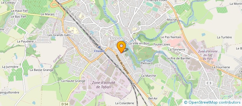 localisation de l'entreprise IMPRIMERIE SOUCHU à CLISSON
